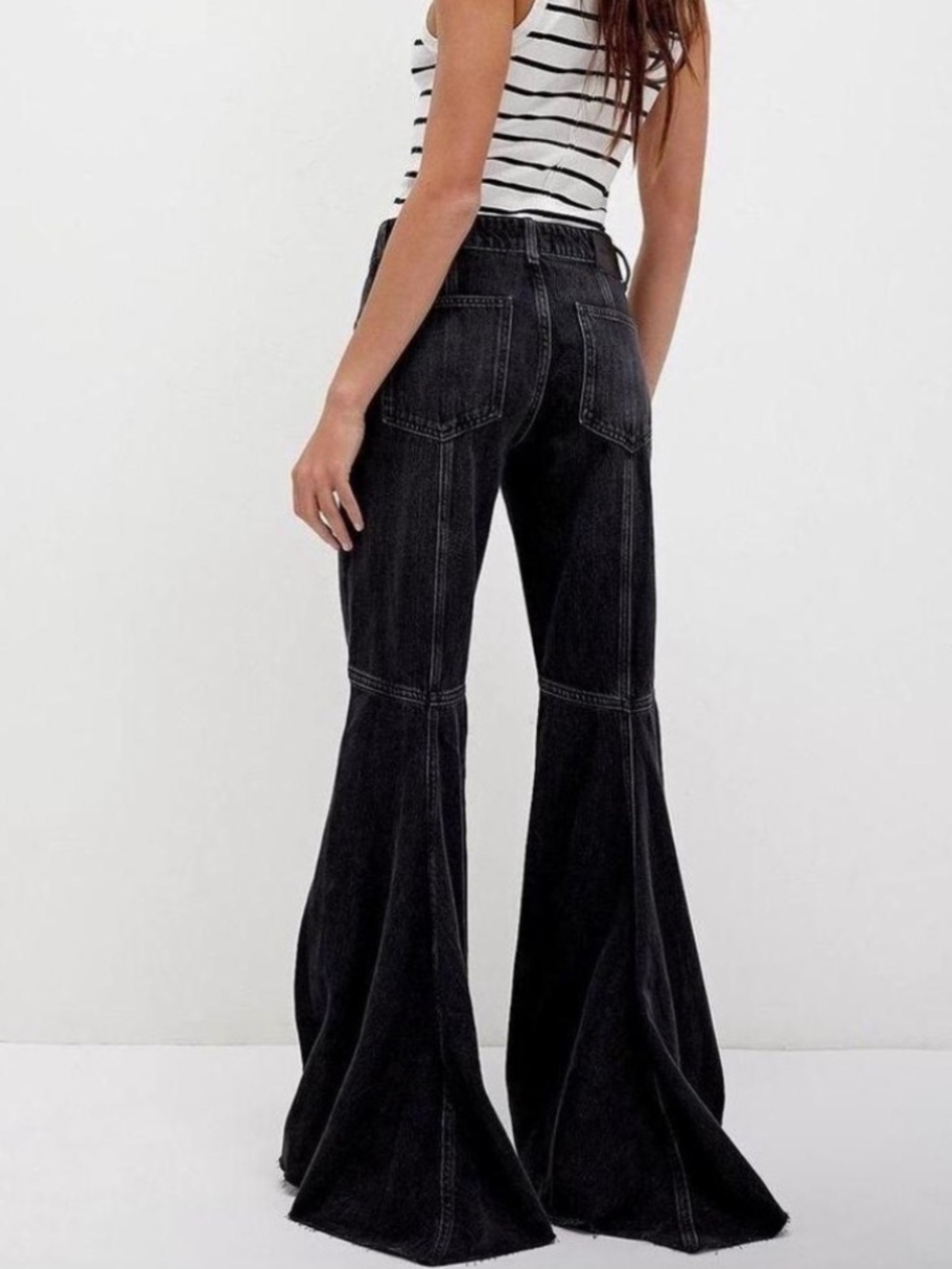 we the free black live wire flare jeans